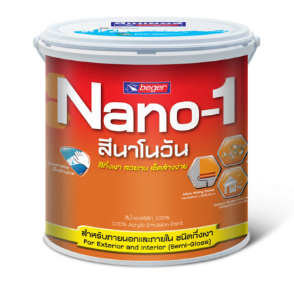 นาโน วัน สีดีอันดับ 1 ของช่างมือโปร ชนิดกึ่งเงา - สี อุปกรณ์ทาสี เคมีภัณฑ์ กระบี่ | PS HOME KRABI ราคาถูก