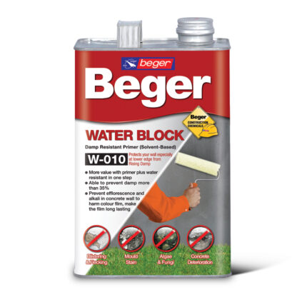 เบเยอร์ วอเทอร์บล็อก W-010 น้ำยารองพื้นปูนกันความชื้นได้สูงสุด 35% สูตรน้ำมัน โมเลกุลเล็ก แทรกซึมได้มากกว่า - กันซึม กระบี่ | PS HOME KRABI ราคาถูก