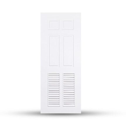 บานประตูลูกฟัก แบบใส่เกล็ด UPVC 003 - บานประตู หน้าต่าง บานซิงค์ กระบี่ | PS HOME KRABI ราคาถูก