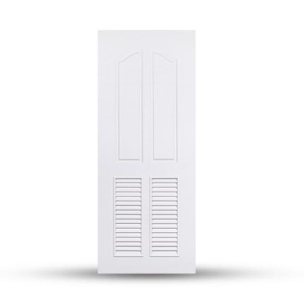 บานประตูลูกฟัก แบบใส่เกล็ด UPVC 006 - บานประตู หน้าต่าง บานซิงค์ กระบี่ | PS HOME KRABI ราคาถูก