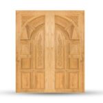 บานประตูไม้สักอบแห้ง (บานคู่) SD075