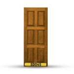 บานประตูไม้สักอบแห้ง เกรด A  SD045