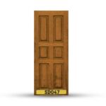 บานประตูไม้สักอบแห้ง เกรด A  SD047