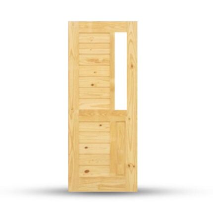 บานประตูไม้สน Eco Pine - 012 - บานประตู หน้าต่าง บานซิงค์ กระบี่ | PS HOME KRABI ราคาถูก