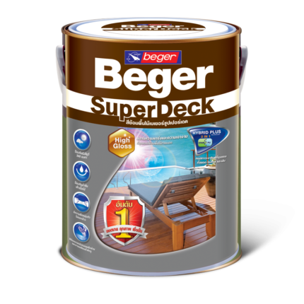 สีย้อมพื้นไม้ เบเยอร์ ซูปเปอร์เดค สีทาพื้นไม้ภายนอก ฟิล์มสีมีความเงางาม หนาแกร่ง สูงสุด ในระบบสีย้อมพื้นไม้ - พื้นไม้ กระบี่ | PS HOME KRABI ราคาถูก
