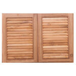 บานซิงค์ไม้สัก เกล็ดตลอดทับนอก