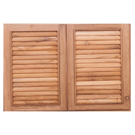 บานซิงค์ไม้สัก เกล็ดตลอดทับนอก - บานซิงค์เข้าชุด กระบี่ | PS HOME KRABI ราคาถูก