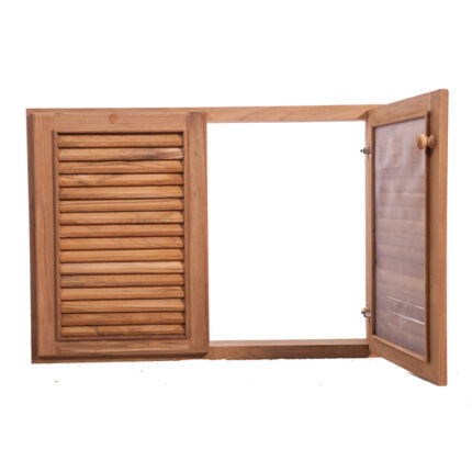 บานซิงค์ไม้สัก เกล็ดตลอดทับนอก - บานซิงค์เข้าชุด กระบี่ | PS HOME KRABI ราคาถูก