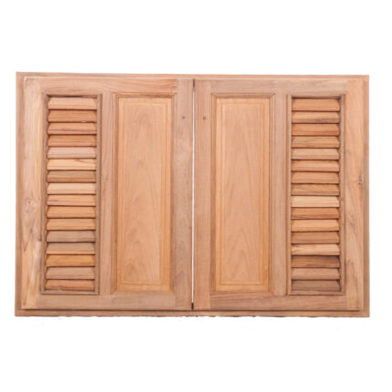 บานซิงค์ไม้สัก ทึบเกร็ดทับนอก - บานซิงค์เข้าชุด กระบี่ | PS HOME KRABI ราคาถูก