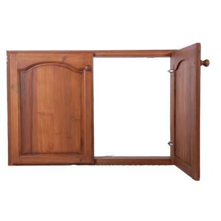 บานซิงค์ไม้สัก ทึบโค้งเข้าชุดมุ้งลวด - บานซิงค์เข้าชุด กระบี่ | PS HOME KRABI ราคาถูก