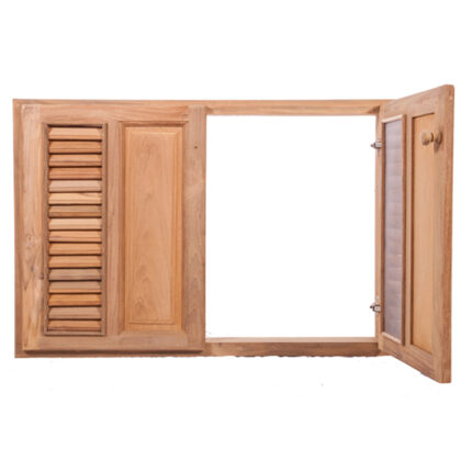 บานซิงค์ไม้สัก ทึบเกร็ดทับนอก - บานซิงค์เข้าชุด กระบี่ | PS HOME KRABI ราคาถูก